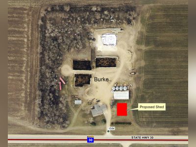 Variance granted for machine shed